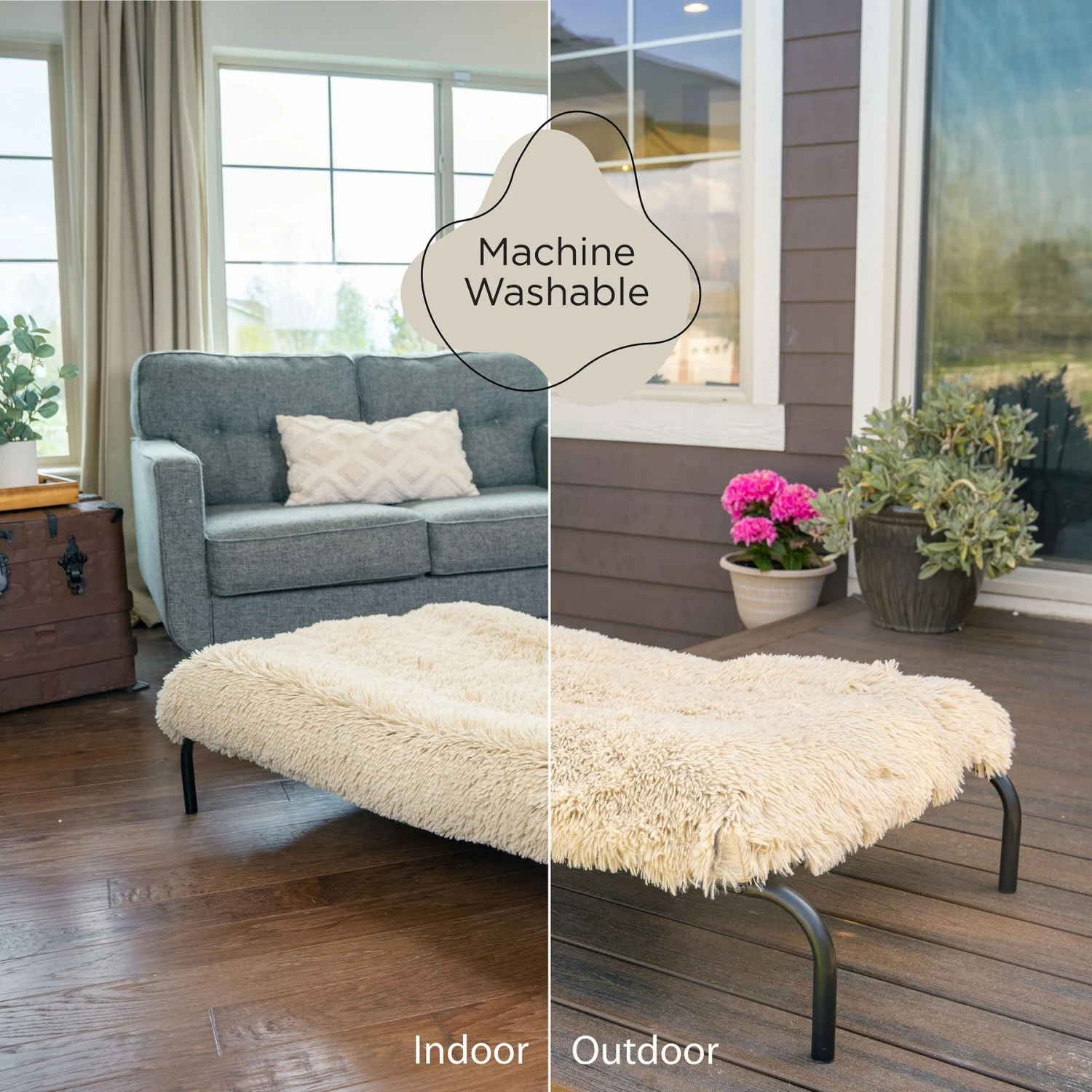 Best Friends By Sheri 4-in-1 Orthopedic Nap Mat Shag Dog Mat With Removable Cover - Image 3