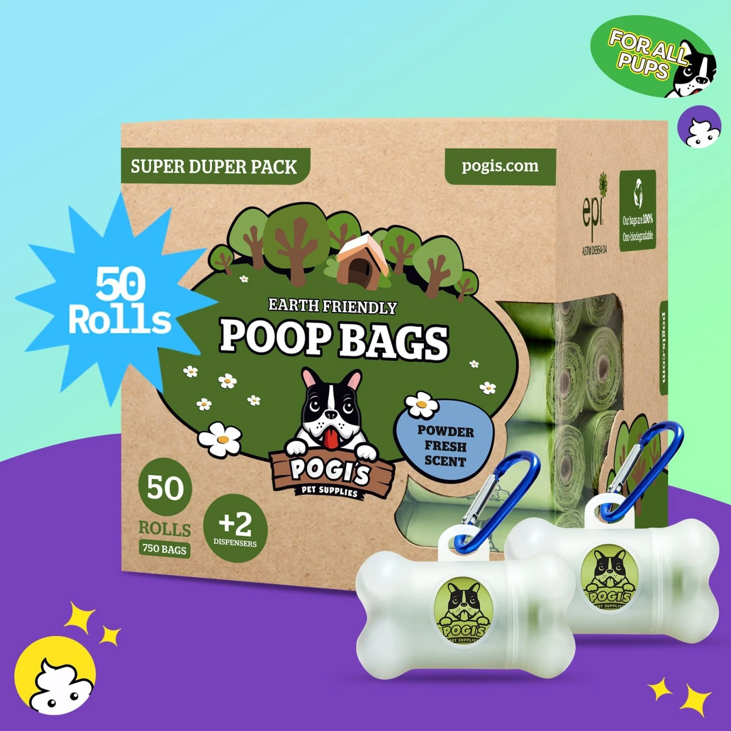 Pogi's Pet Supplies Poop Bags With 2 Dispensers - Image 6