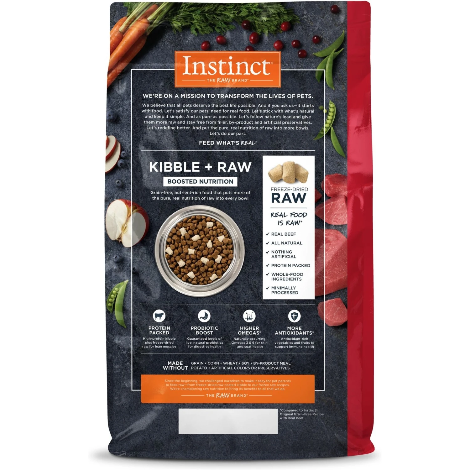 Instinct Raw Boost Grain-Free Recipe With Real Beef & Freeze-Dried Raw Pieces Dry Dog Food - Image 2