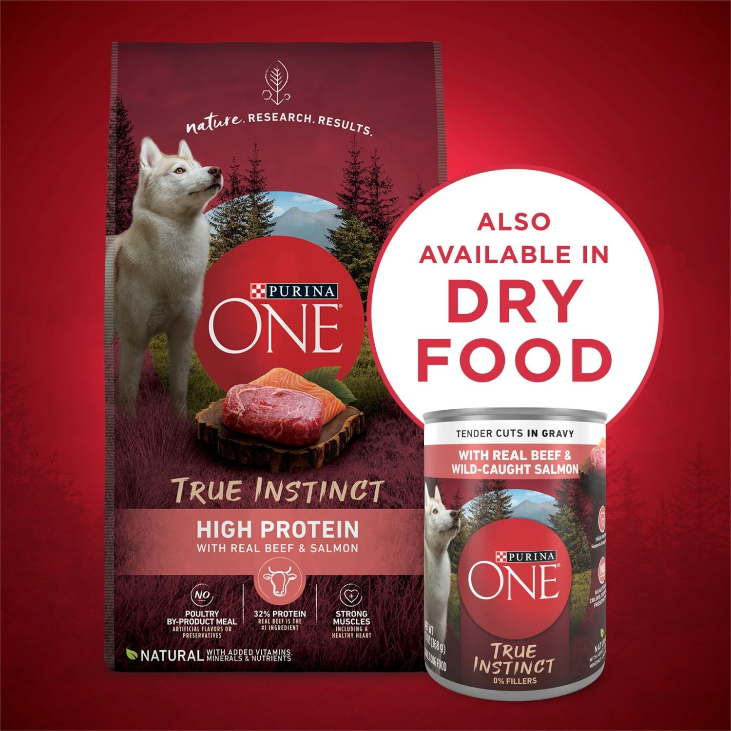 Purina ONE SmartBlend True Instinct Tender Cuts In Gravy With Real Beef & Wild-Caught Salmon Canned Dog Food - Image 7