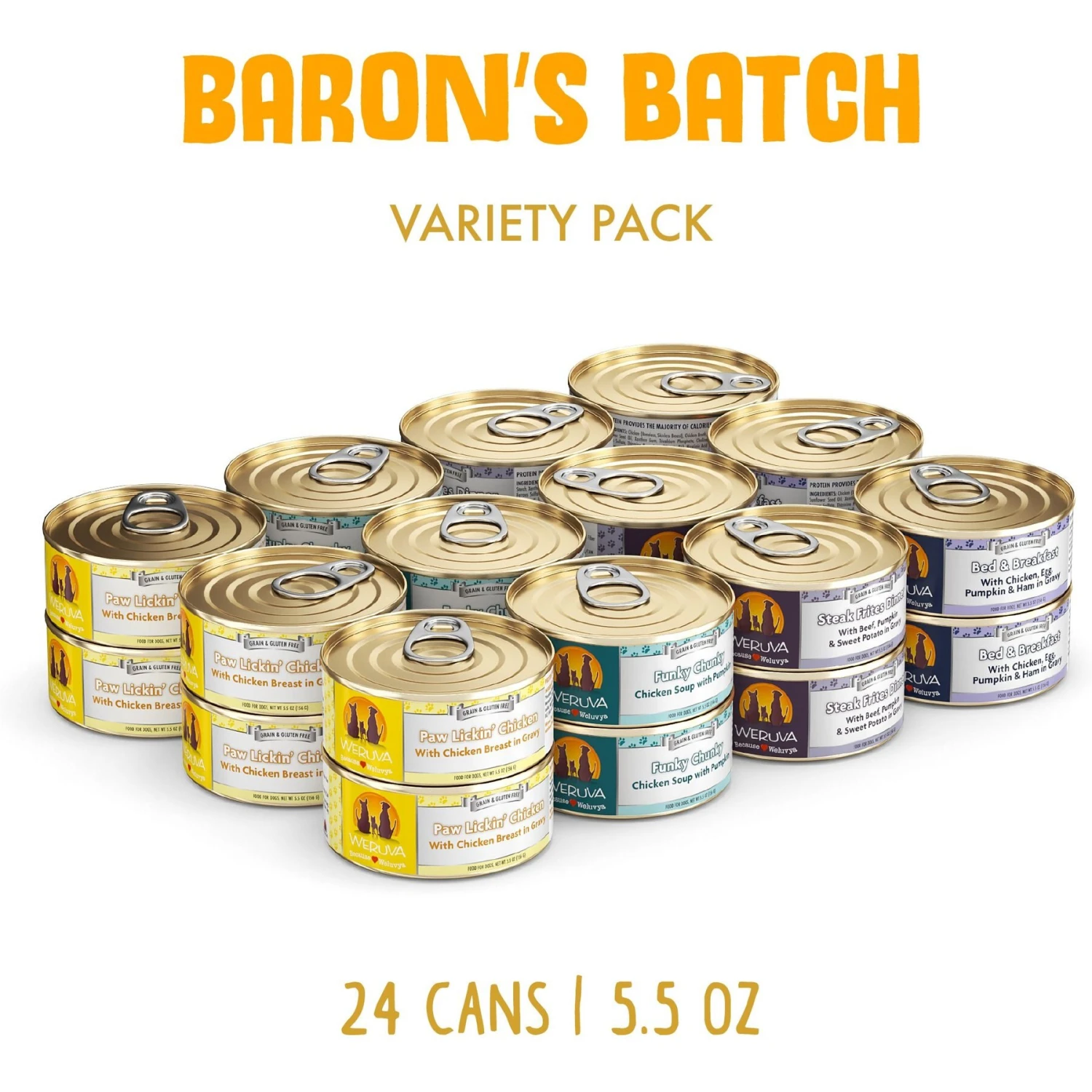 Weruva Baron's Batch Variety Pack Grain-Free Canned Dog Food - Image 2