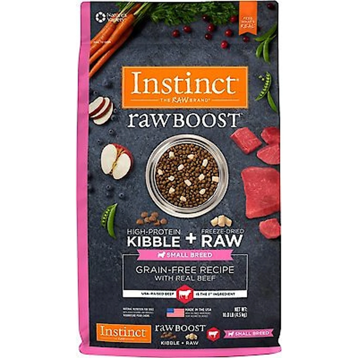 Instinct Raw Boost Small Breed Grain-Free Recipe With Real Beef & Freeze-Dried Raw Pieces Dry Dog Food