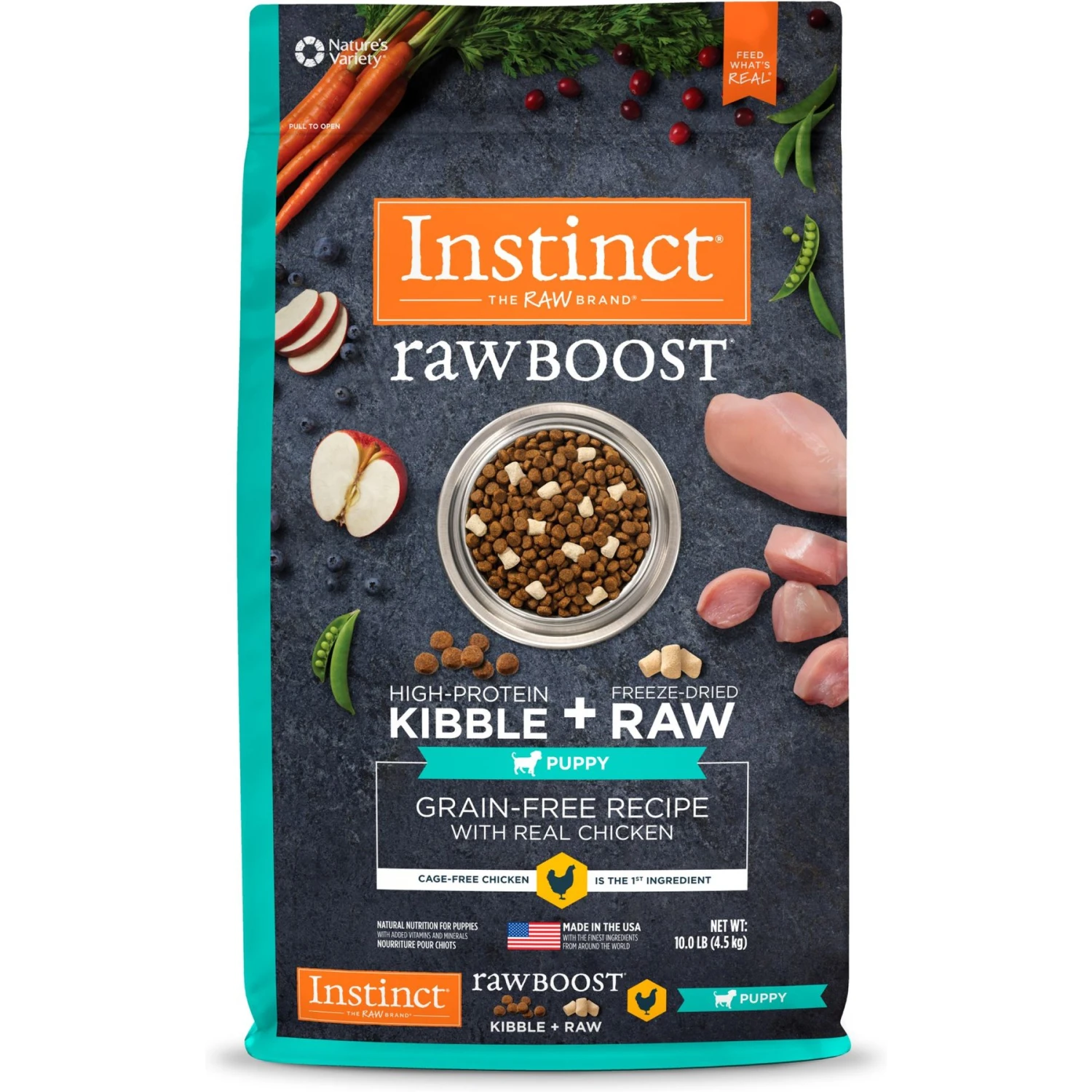 Instinct Raw Boost Puppy Grain-Free Recipe With Real Chicken & Freeze-Dried Raw Pieces Dry Dog Food