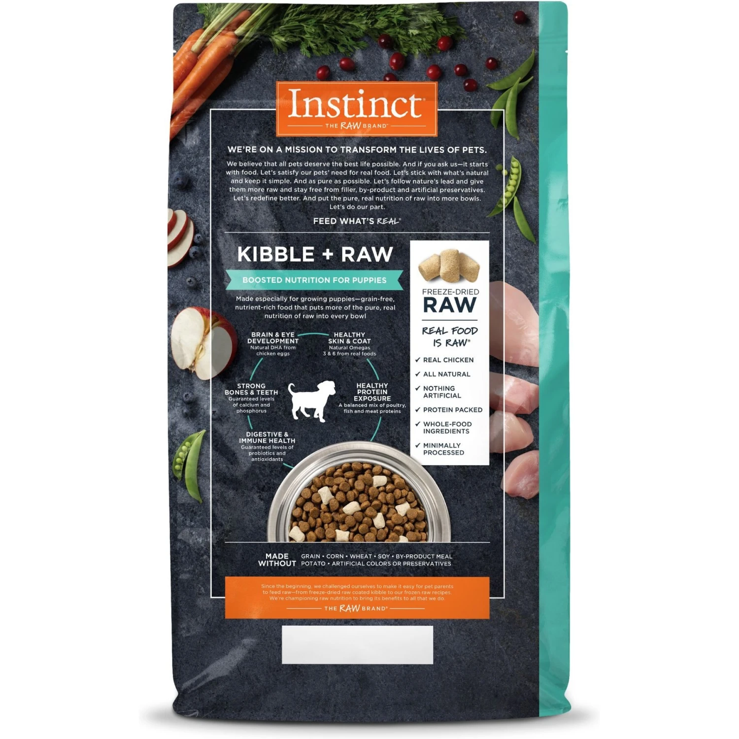 Instinct Raw Boost Puppy Grain-Free Recipe With Real Chicken & Freeze-Dried Raw Pieces Dry Dog Food - Image 2