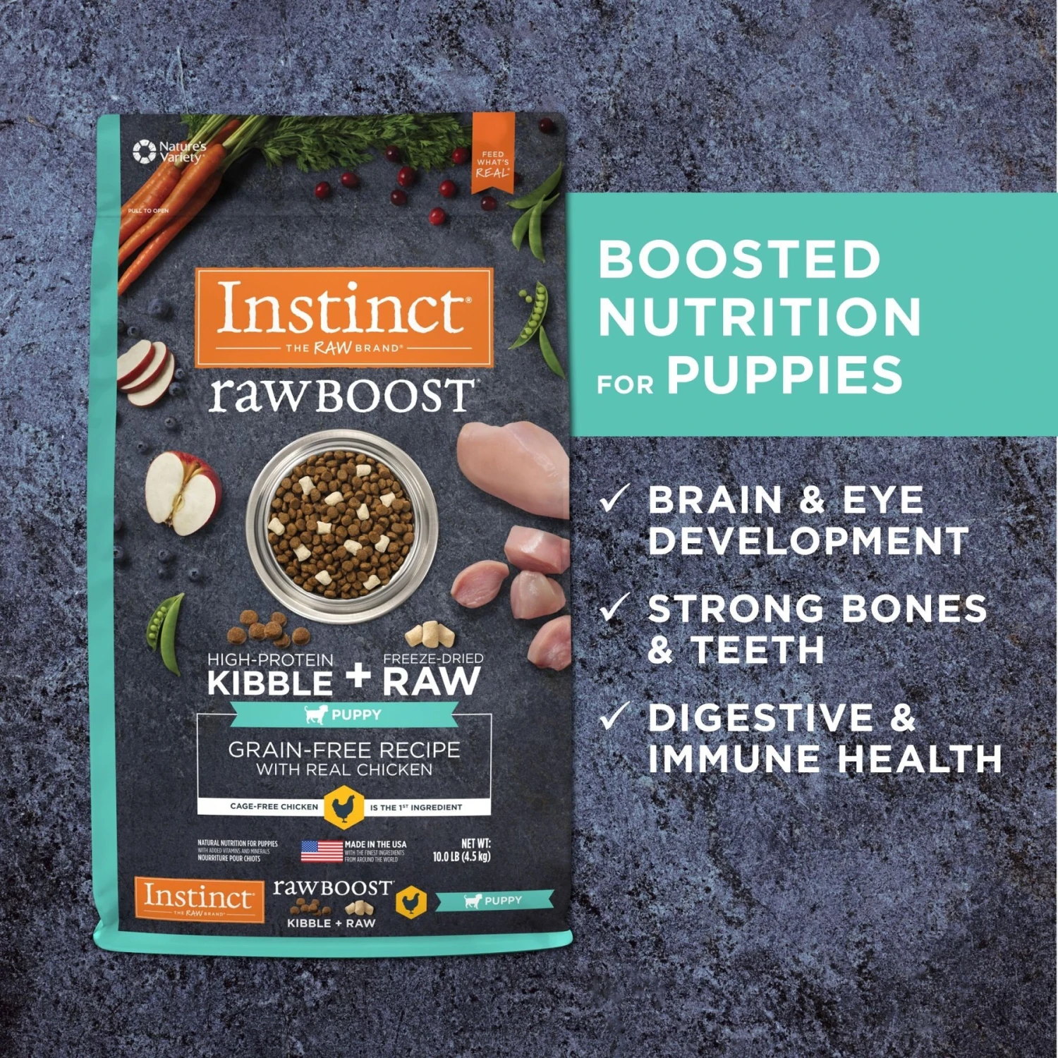 Instinct Raw Boost Puppy Grain-Free Recipe With Real Chicken & Freeze-Dried Raw Pieces Dry Dog Food - Image 6