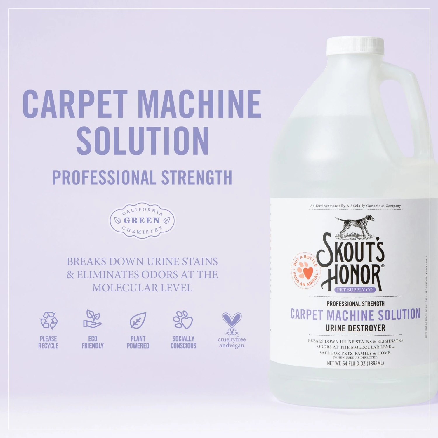Skout's Honor Carpet Machine Solution, 64-oz Bottle - Image 4