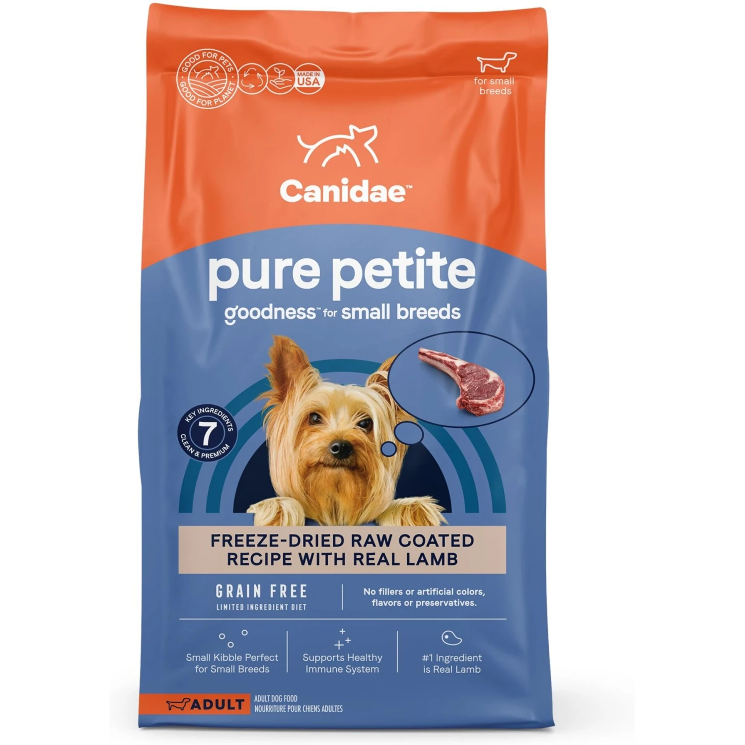 CANIDAE PURE Petite Adult Small Breed Grain-Free With Lamb Dry Dog Food