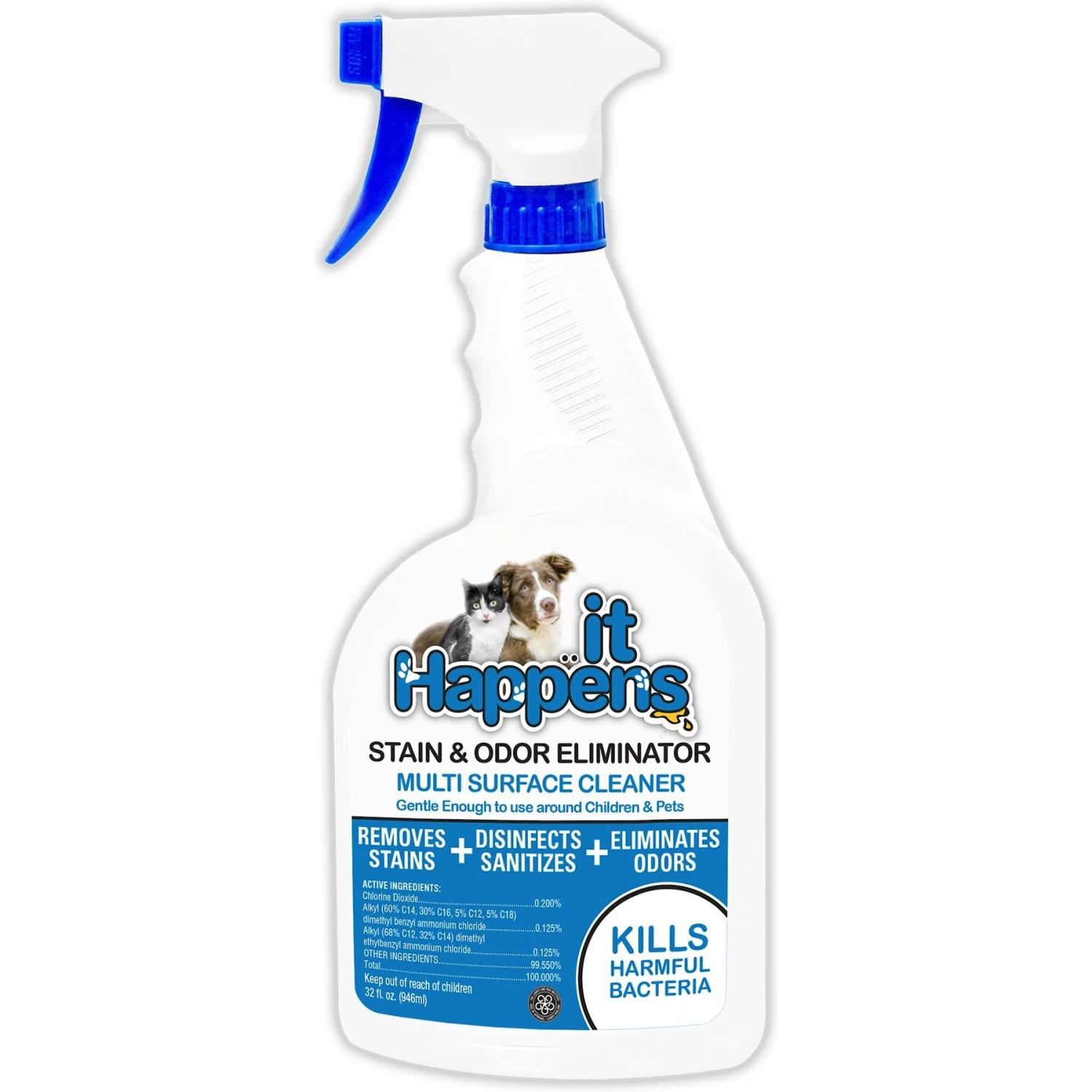 It Happens Heavy Duty Dog & Cat Odor & Stain Eliminator, 32-oz Bottle