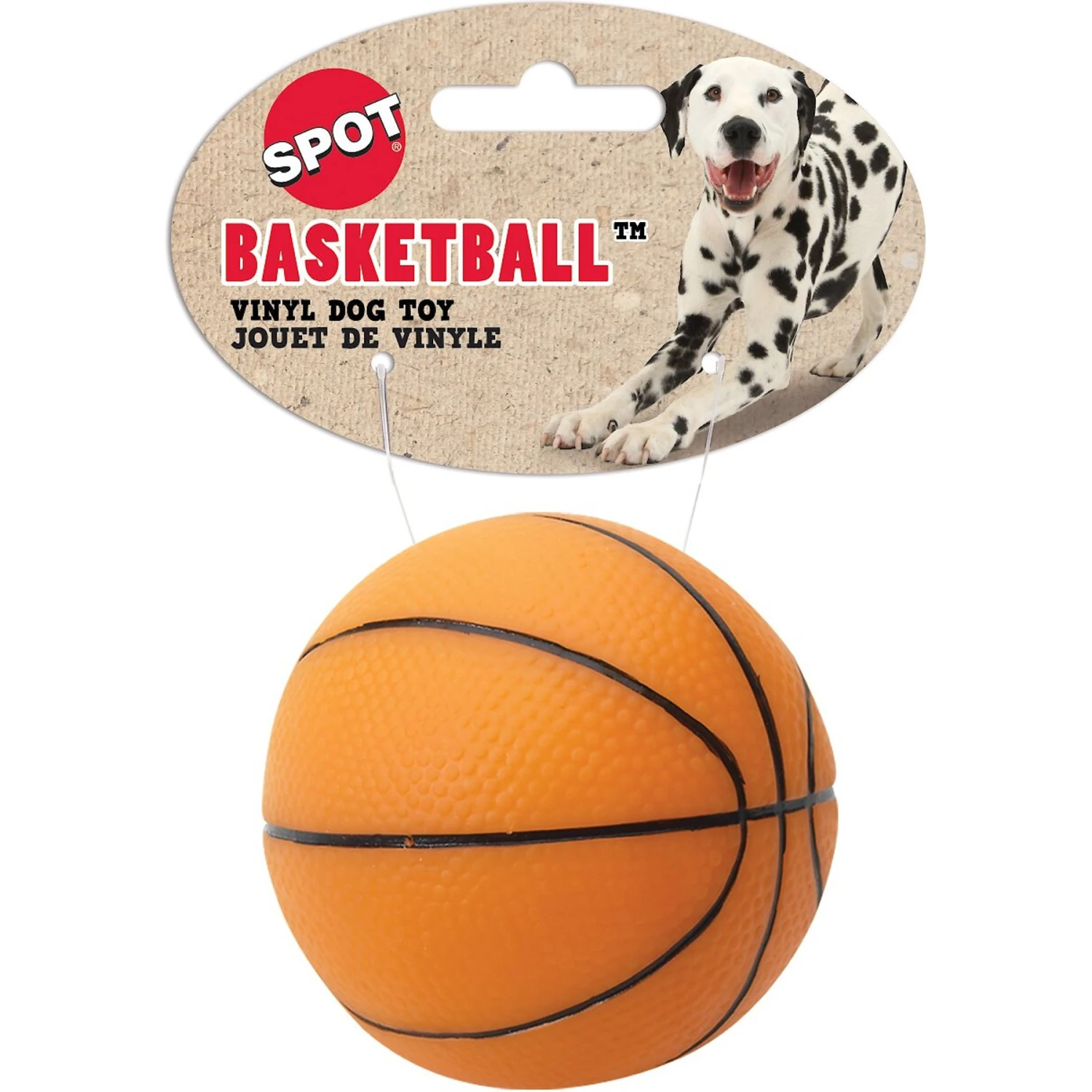 Ethical Pet Vinyl Basketball Squeaky Dog Chew Toy, Color Varies