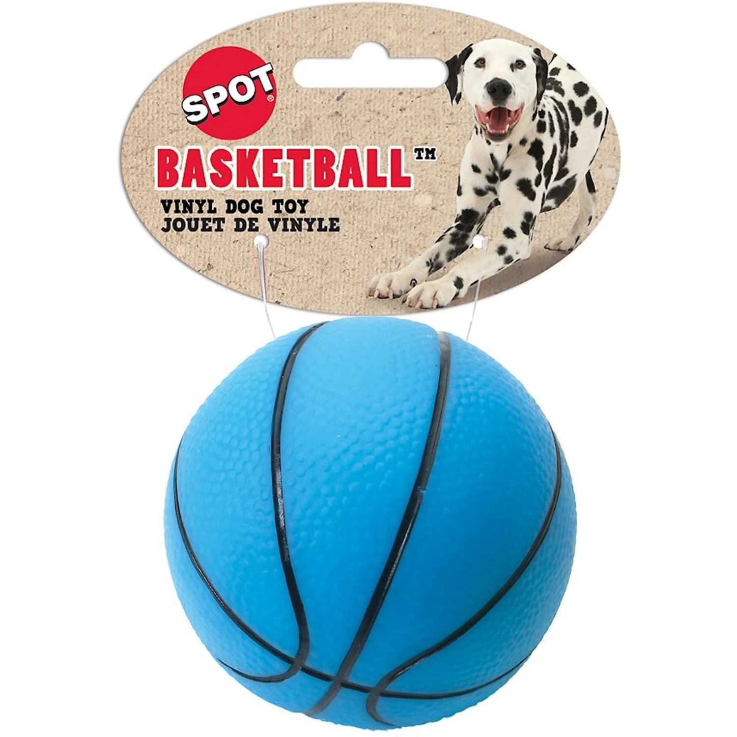 Ethical Pet Vinyl Basketball Squeaky Dog Chew Toy, Color Varies - Image 2