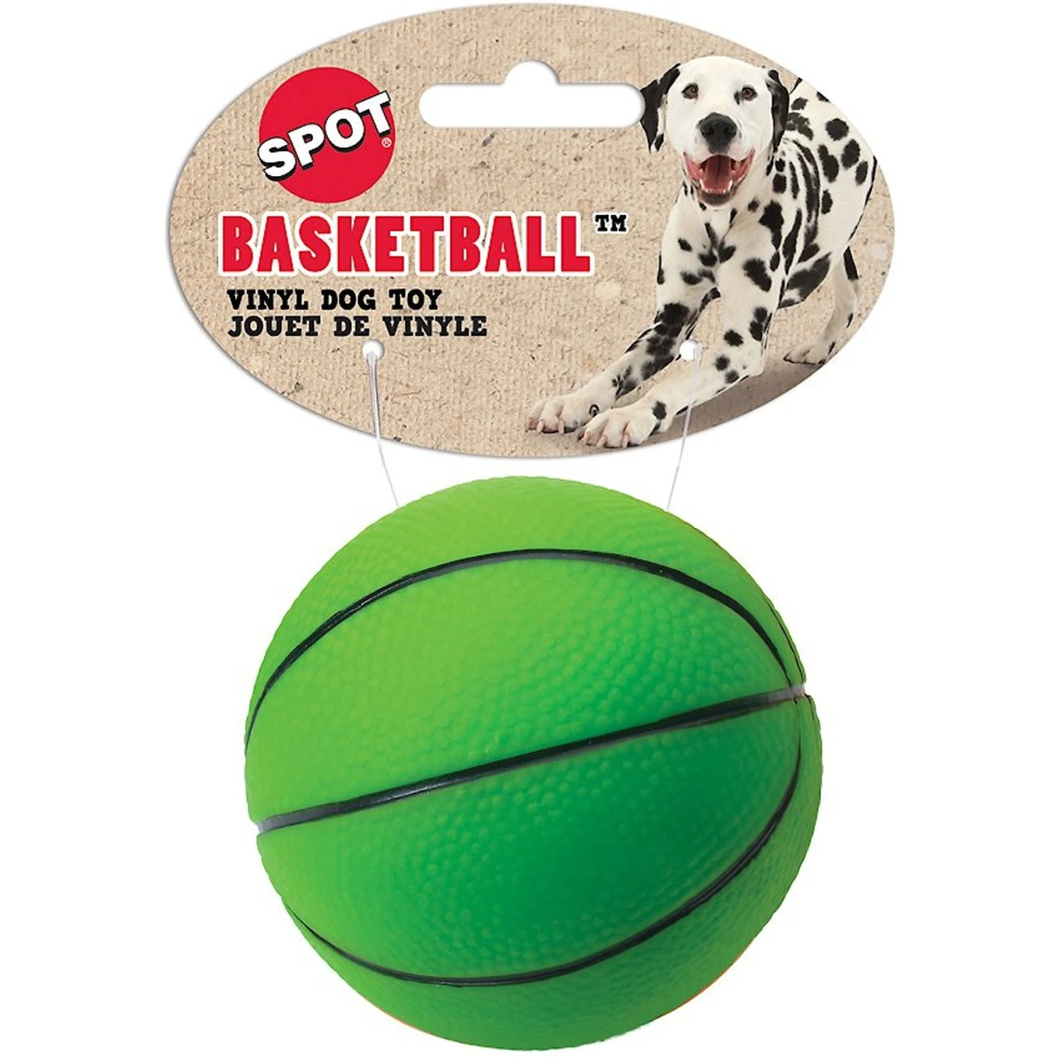 Ethical Pet Vinyl Basketball Squeaky Dog Chew Toy, Color Varies - Image 3
