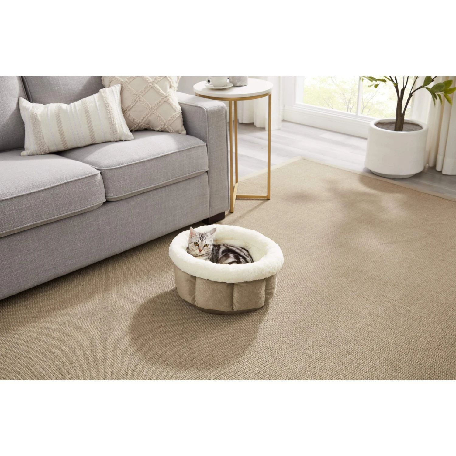 Best Friends By Sheri Cuddle Cup Cuddler Bolster Cat & Dog Bed