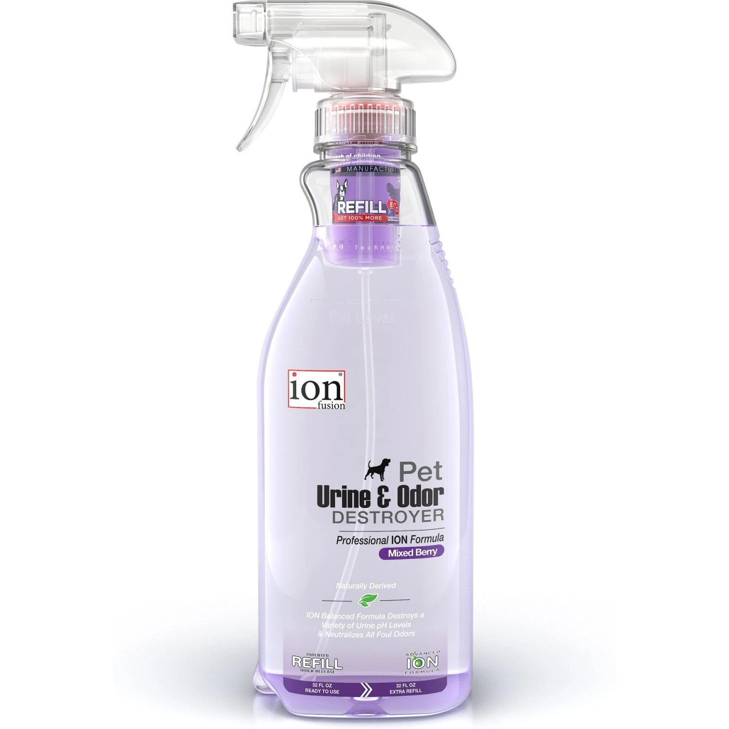 Ion Fusion Severe Pet Urine & Odor Destroyer, 32-oz Bottle & 32-oz Refill