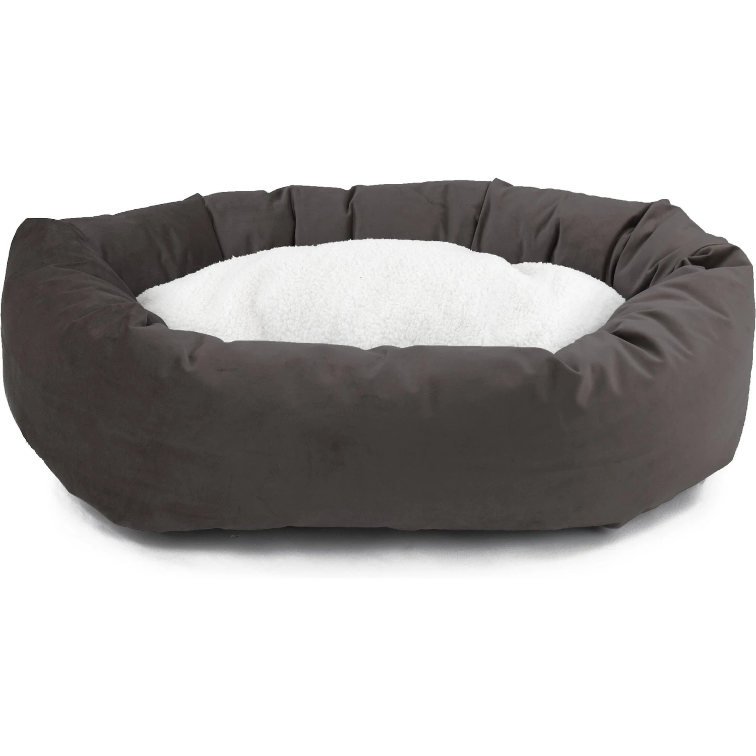 Majestic Pet Velvet Sherpa Bagel Bolster Dog Bed - Image 2
