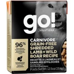 Go! Solutions Carnivore Grain-Free Shredded Lamb & Wild Boar Recipe Dog Food