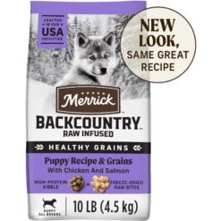 Merrick Backcountry Raw Infused Puppy Recipe + Grains With Chicken & Salmon Freeze-Dried Dry Dog Food