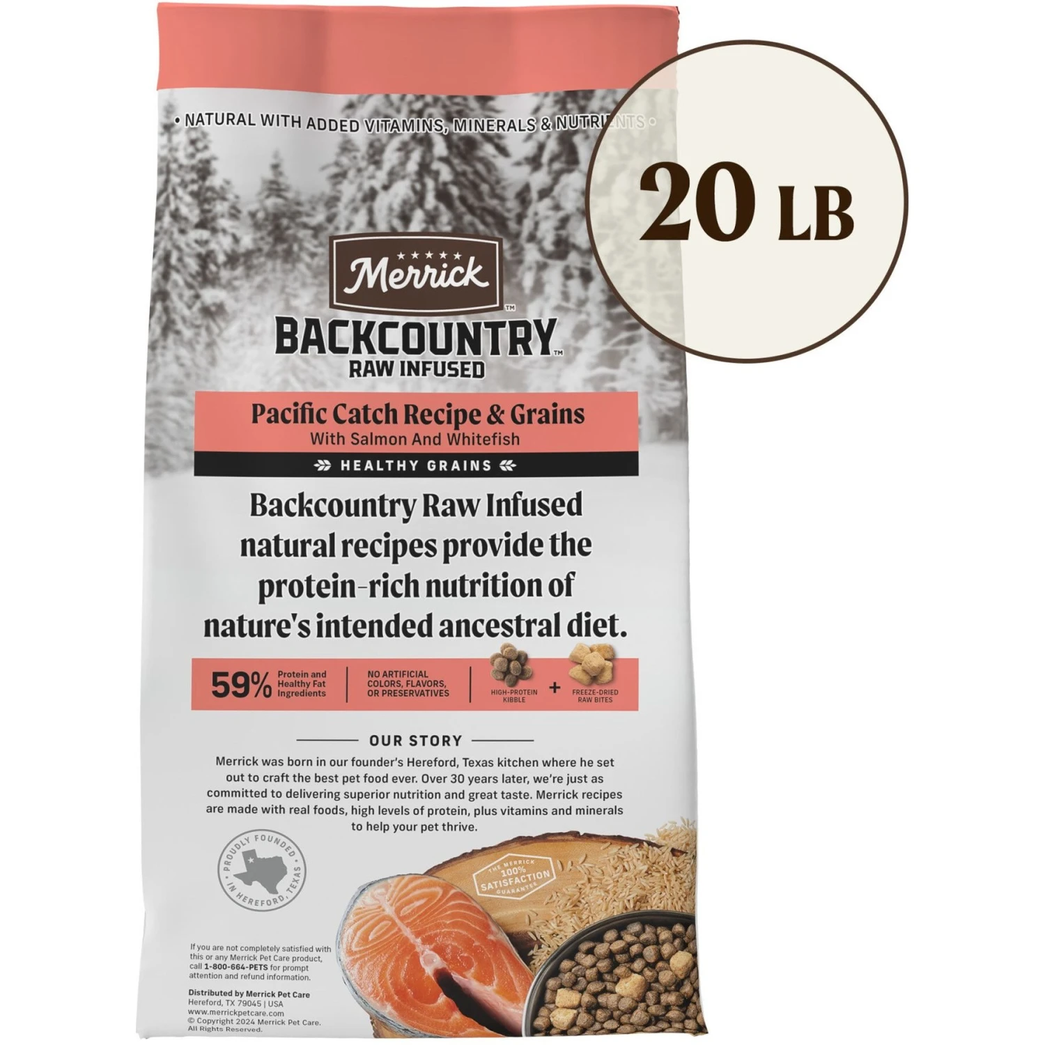Merrick Backcountry Chicken-Free Raw Infused Pacific Catch Recipe With Healthy Grains Dry Dog Food - Image 3