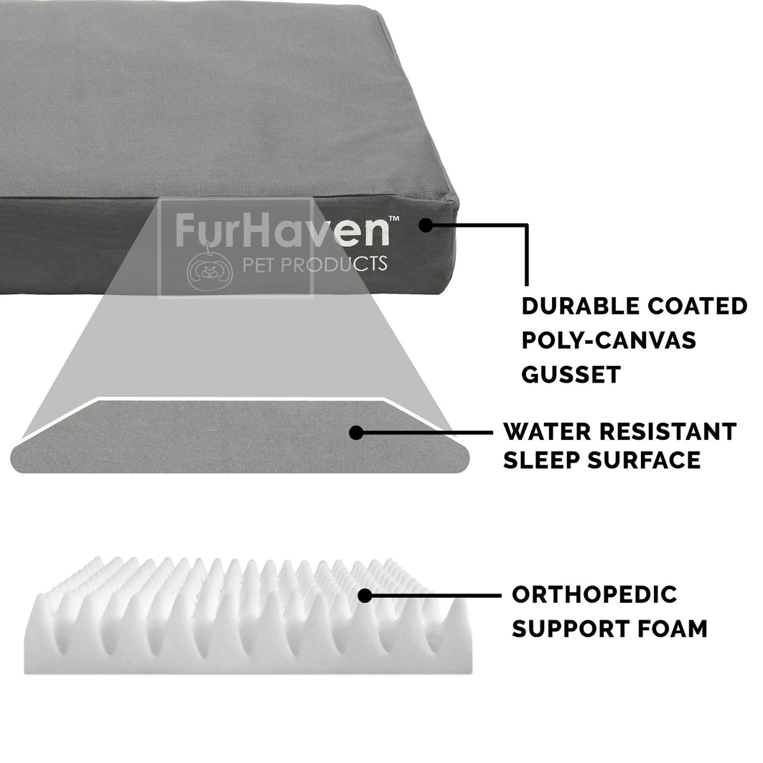 FurHaven Deluxe Oxford Orthopedic Indoor/Outdoor Dog & Cat Bed With Removable Cover - Image 6