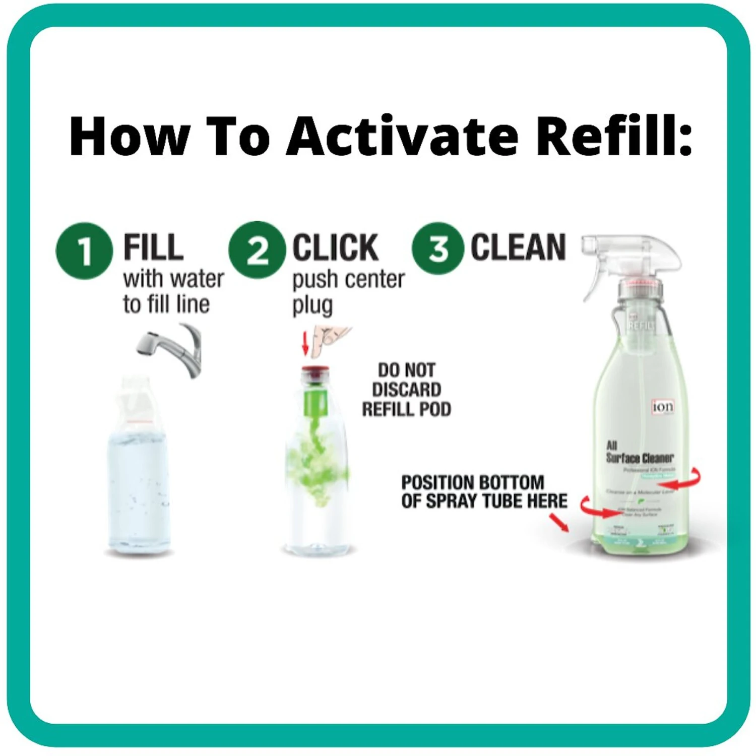 Ion Fusion Profesional ION Formula Honeydew Melon All Surface Cleaner, 32-oz Bottle & 32-oz Refill - Image 5