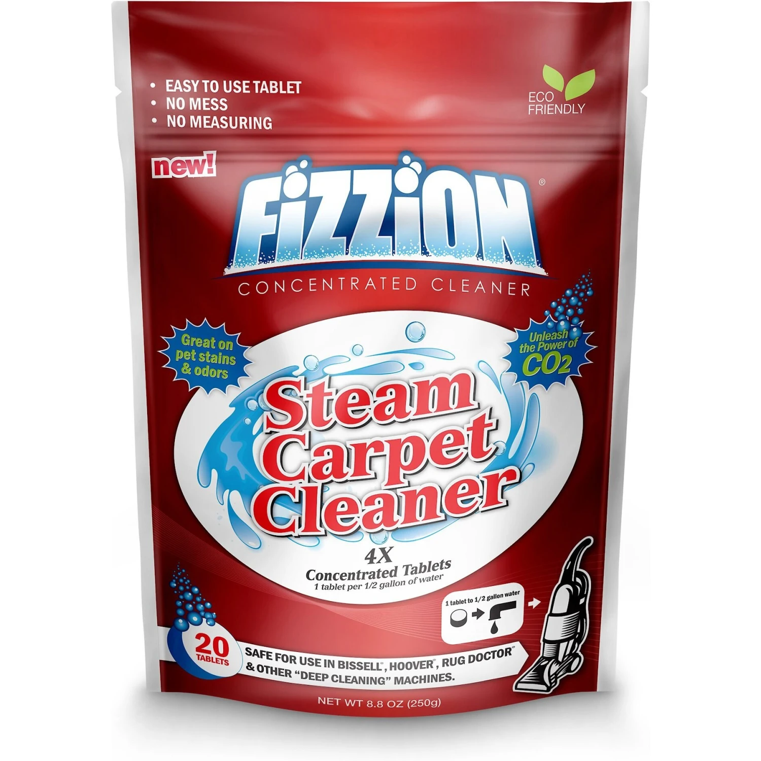 Fizzion Steam Carpet Cleaner Tablets, 20 Count
