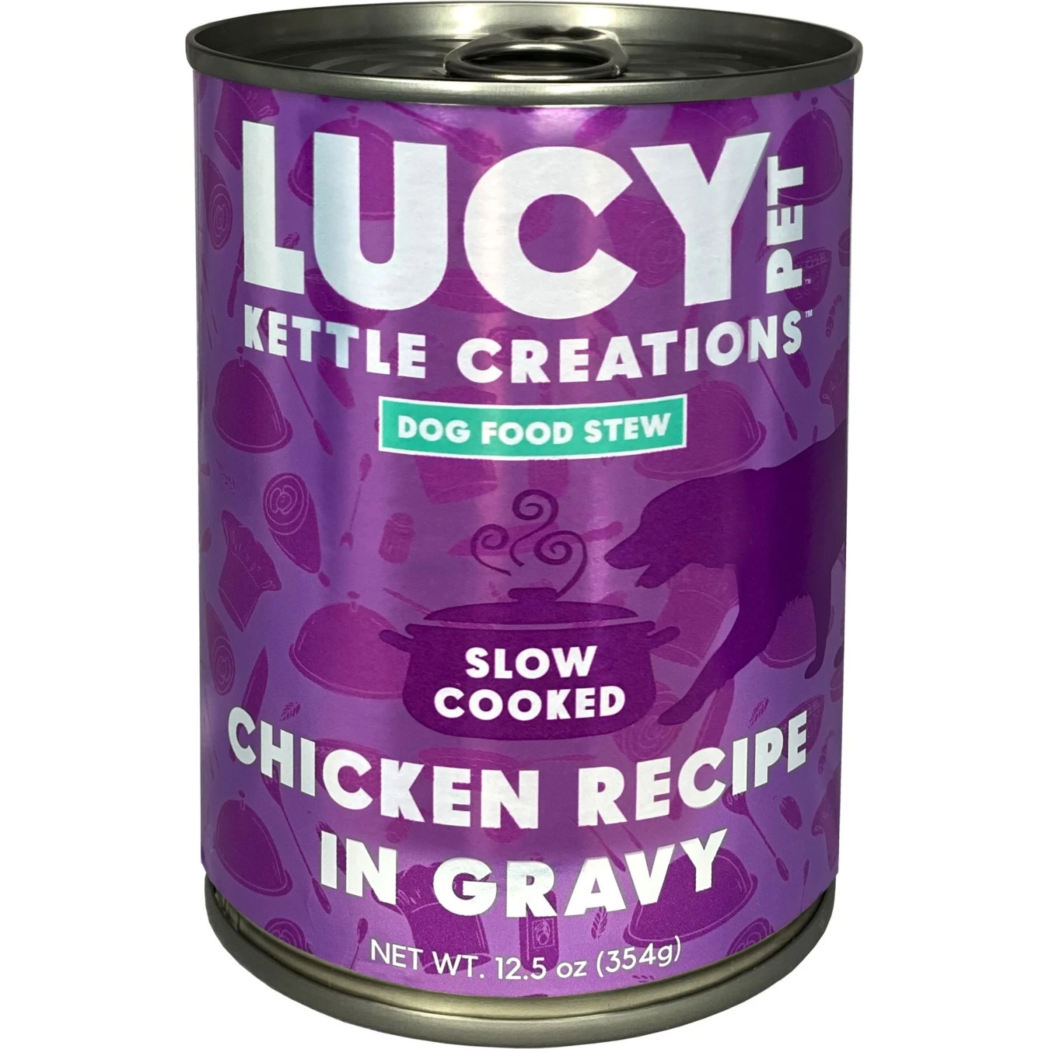 Lucy Pet Products Kettle Creations Chicken Recipe In Gravy Wet Dog Food, 12.5-oz Can, Case Of 12