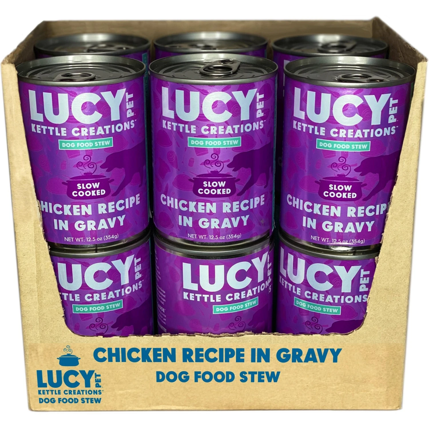Lucy Pet Products Kettle Creations Chicken Recipe In Gravy Wet Dog Food, 12.5-oz Can, Case Of 12 - Image 2