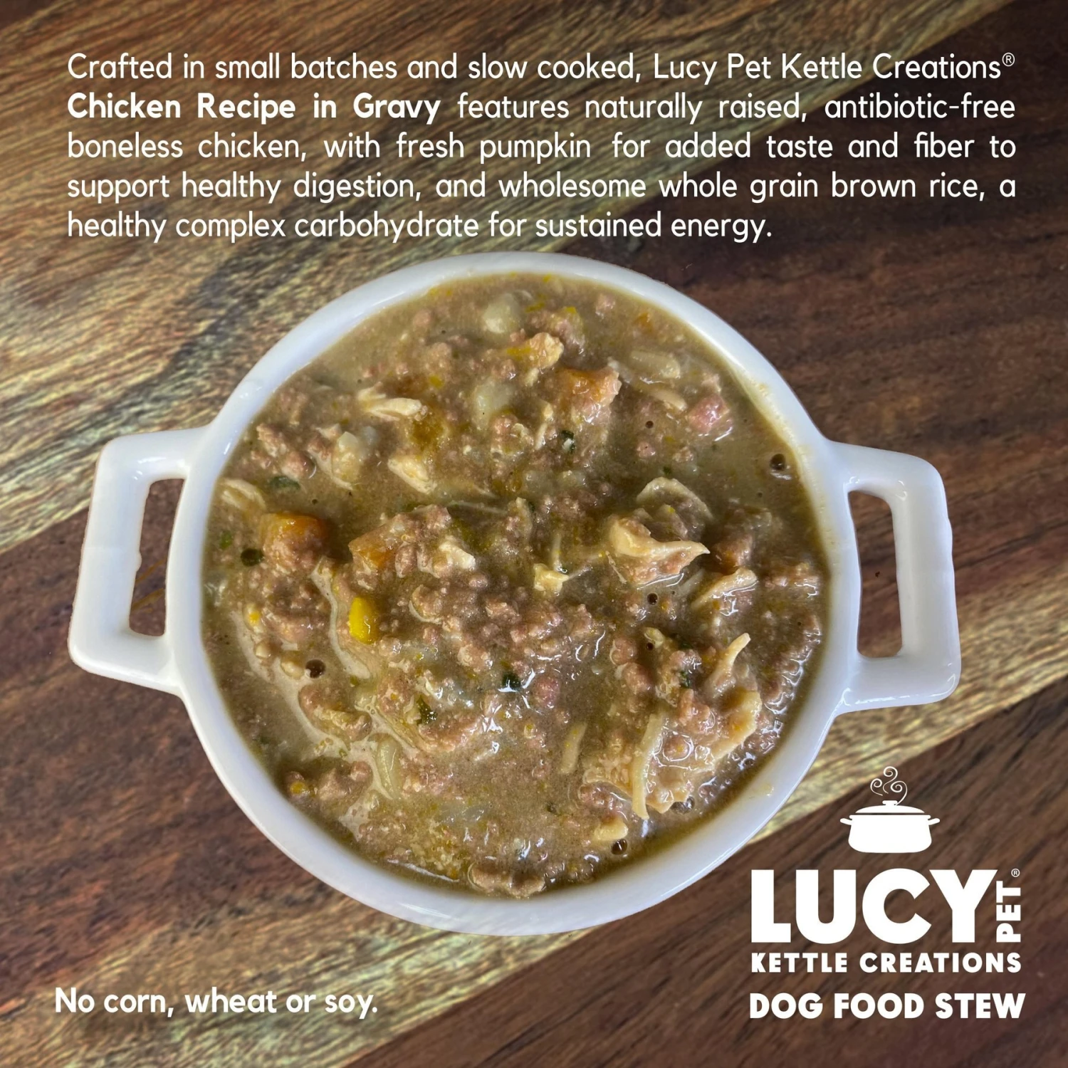 Lucy Pet Products Kettle Creations Chicken Recipe In Gravy Wet Dog Food, 12.5-oz Can, Case Of 12 - Image 4