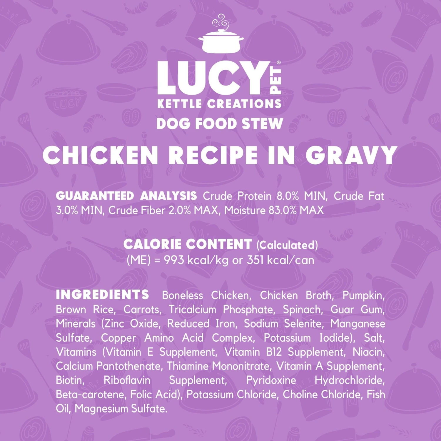 Lucy Pet Products Kettle Creations Chicken Recipe In Gravy Wet Dog Food, 12.5-oz Can, Case Of 12 - Image 5