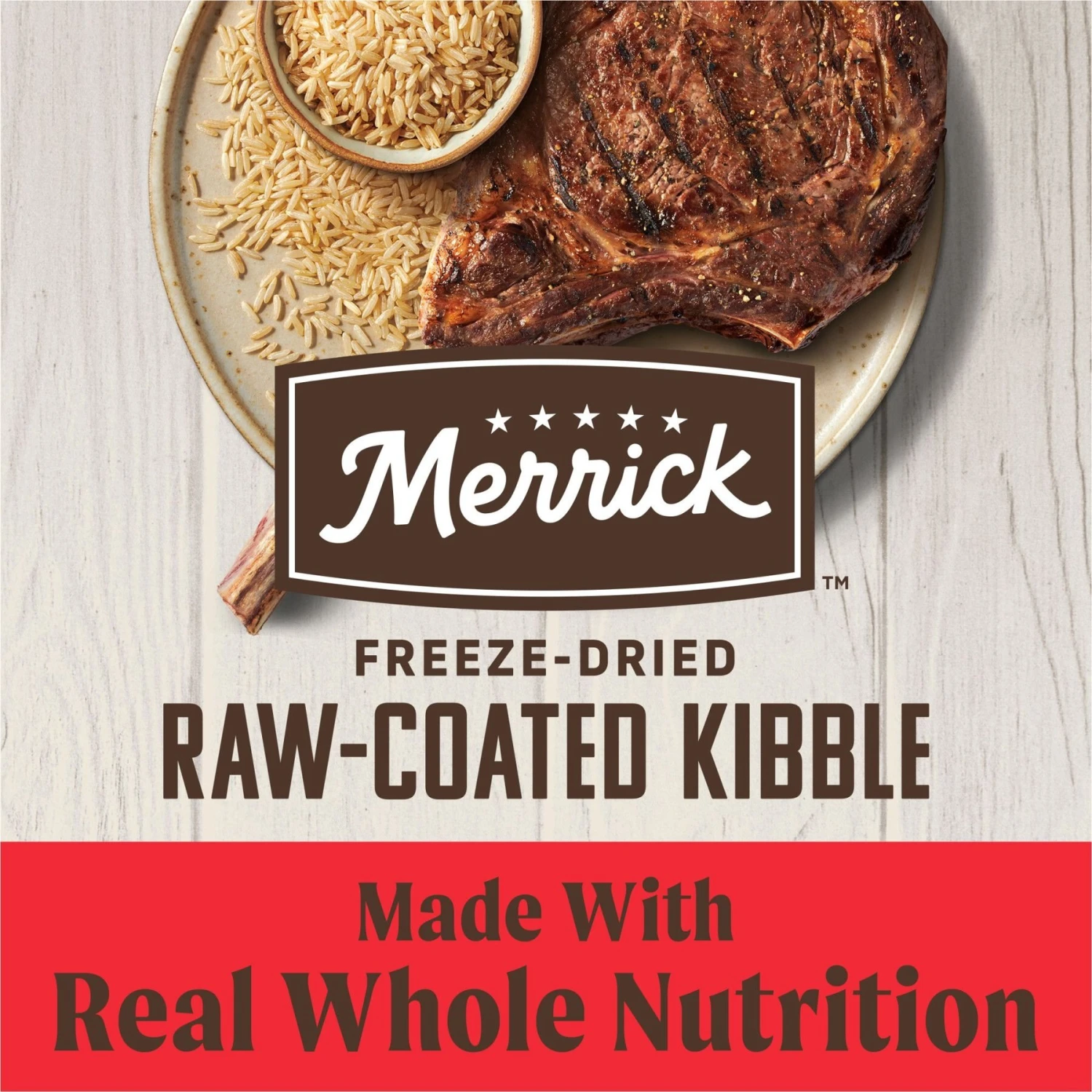 Merrick Healthy Grains Raw-Coated Kibble Real Beef + Brown Rice Recipe Freeze-Dried Dry Dog Food - Image 5