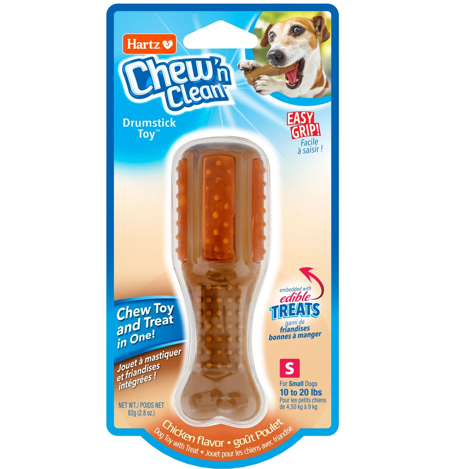 Hartz Chew 'n Clean Chicken Flavored Drumstick Dog Treat & Chew Toy