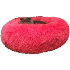 HDP Round Fuzzy Bolster Dog Bed