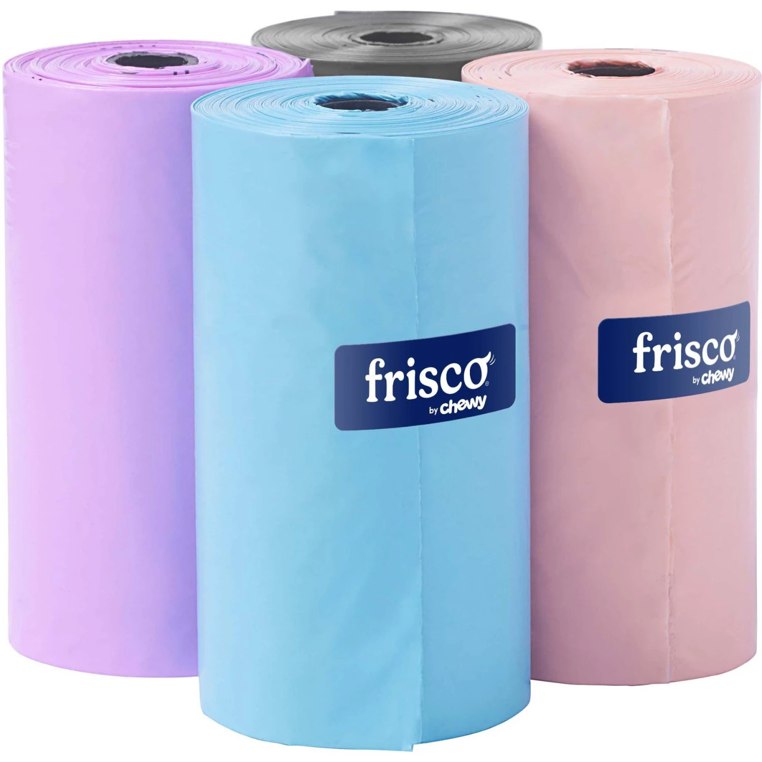 Frisco Dog Poop Bag Solid Assortment In Teal Blue, Violet, Gray, & Coral