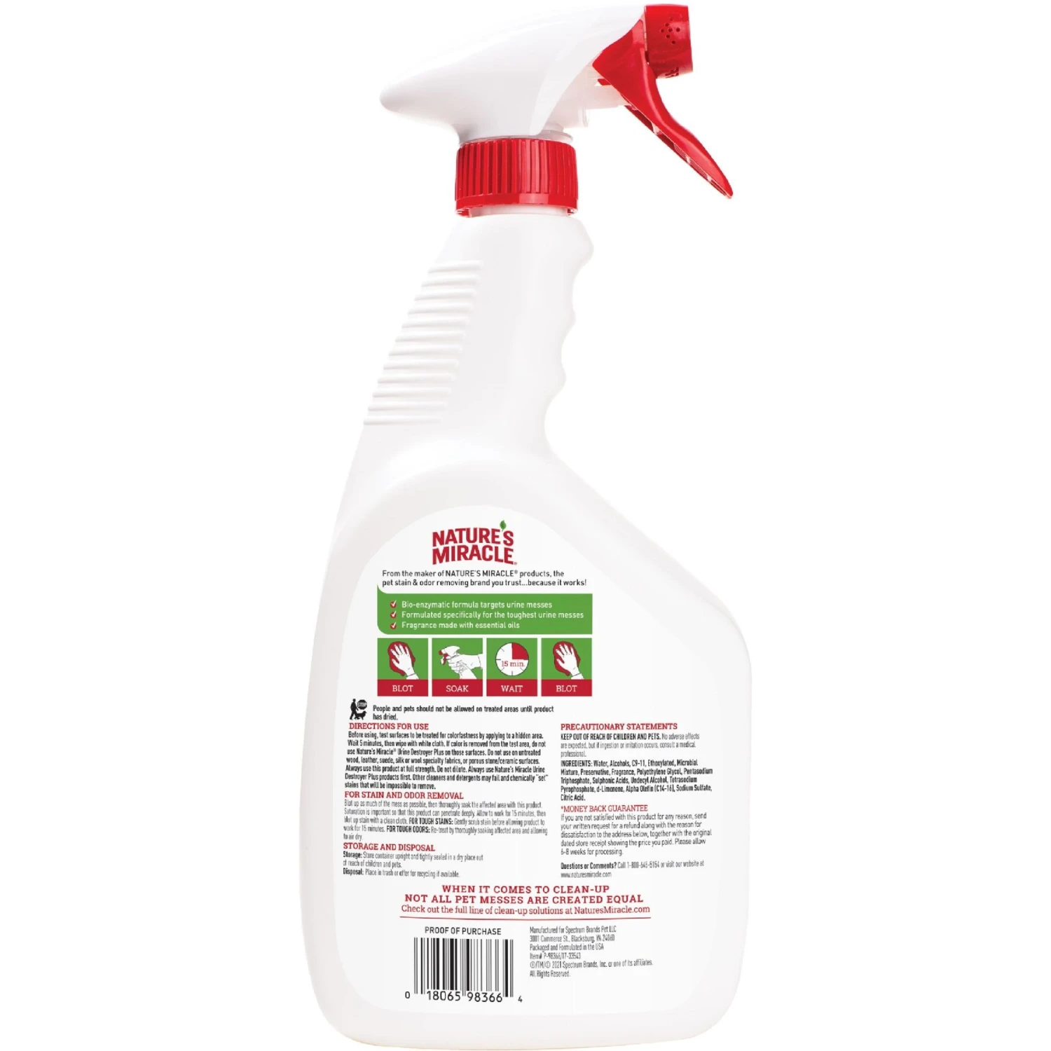 Nature's Miracle Urine Destroyer Plus Enzymatic Formula Dog Stain Remover - Image 2