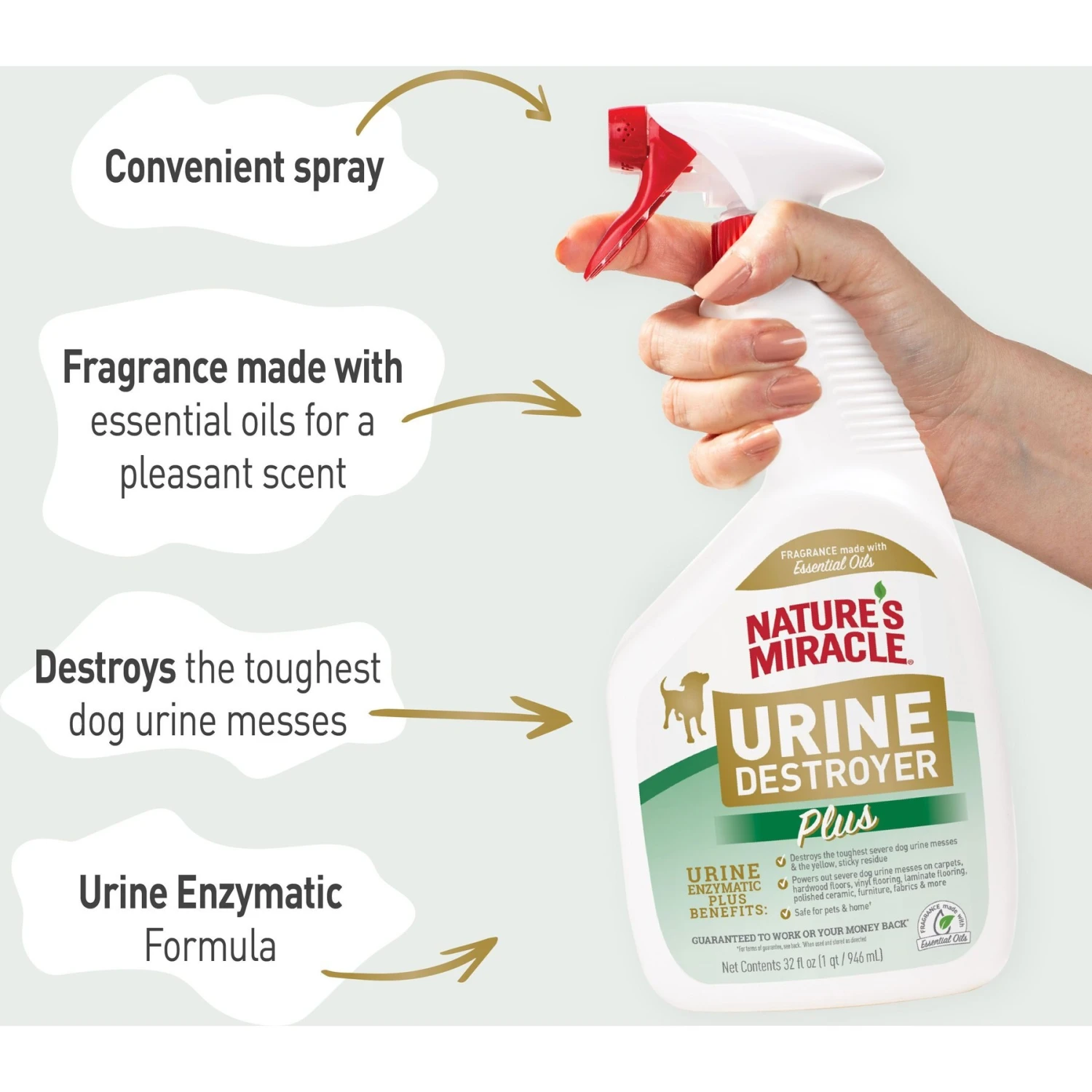 Nature's Miracle Urine Destroyer Plus Enzymatic Formula Dog Stain Remover - Image 5