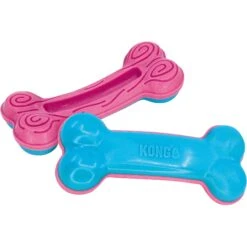 KONG ChewStix Puppy Curve Bone, Pink/Blue