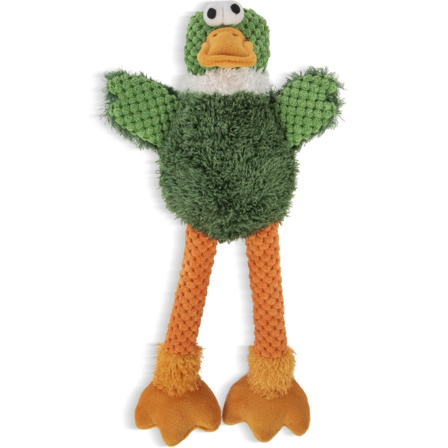 GoDog Checkers Skinny Duck Squeaker Dog Toy, Green - Image 4