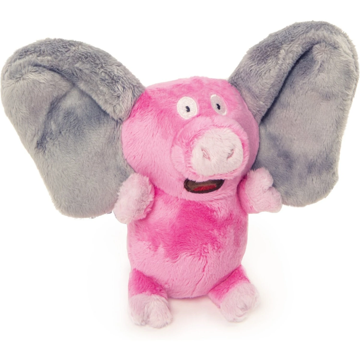 GoDog Silent Squeak Flips Pig Elephant Dog Toy, Pink, Small - Image 2