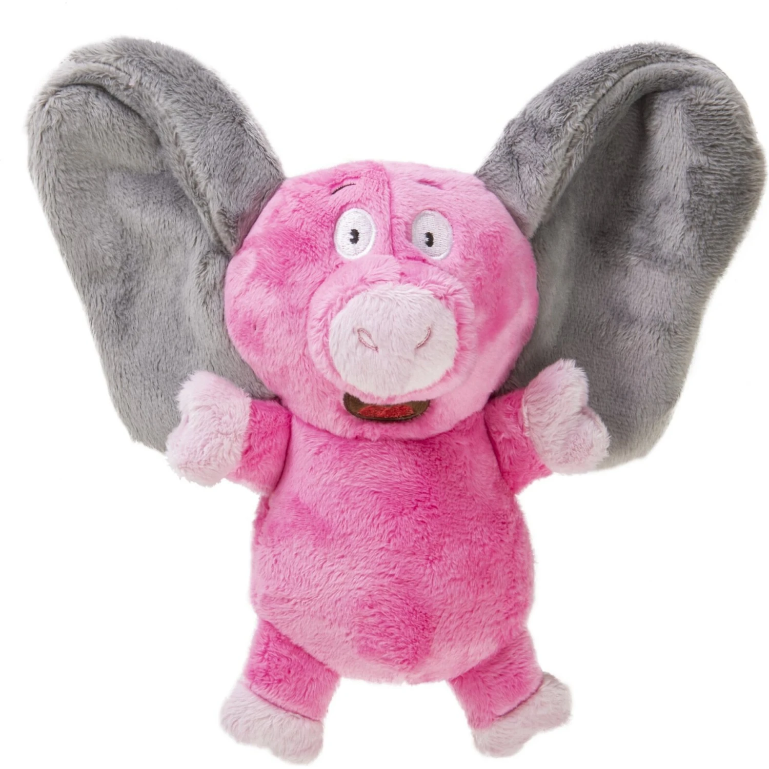 GoDog Silent Squeak Flips Pig Elephant Dog Toy, Pink, Small - Image 5
