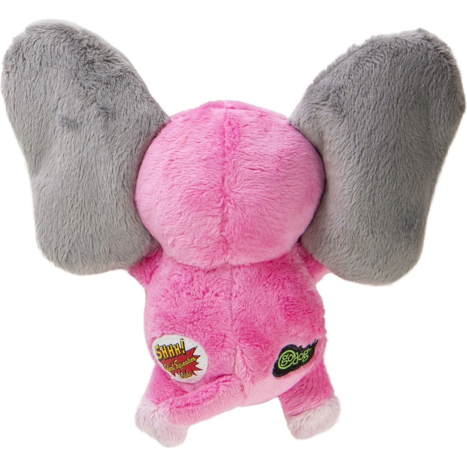 GoDog Silent Squeak Flips Pig Elephant Dog Toy, Pink, Small - Image 6
