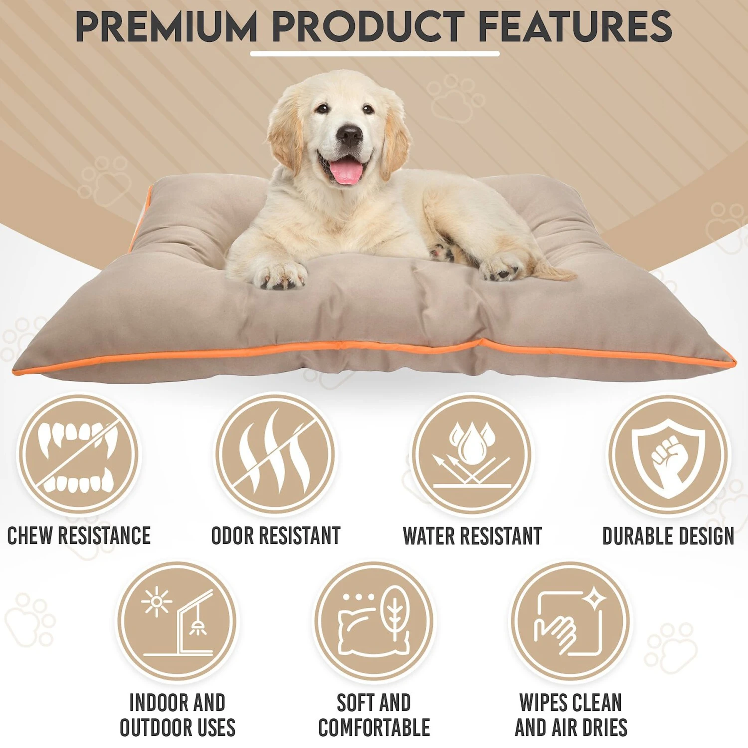 Precious Tails Co-Pilot Waterproof Pillow Cat & Dog Bed - Image 3