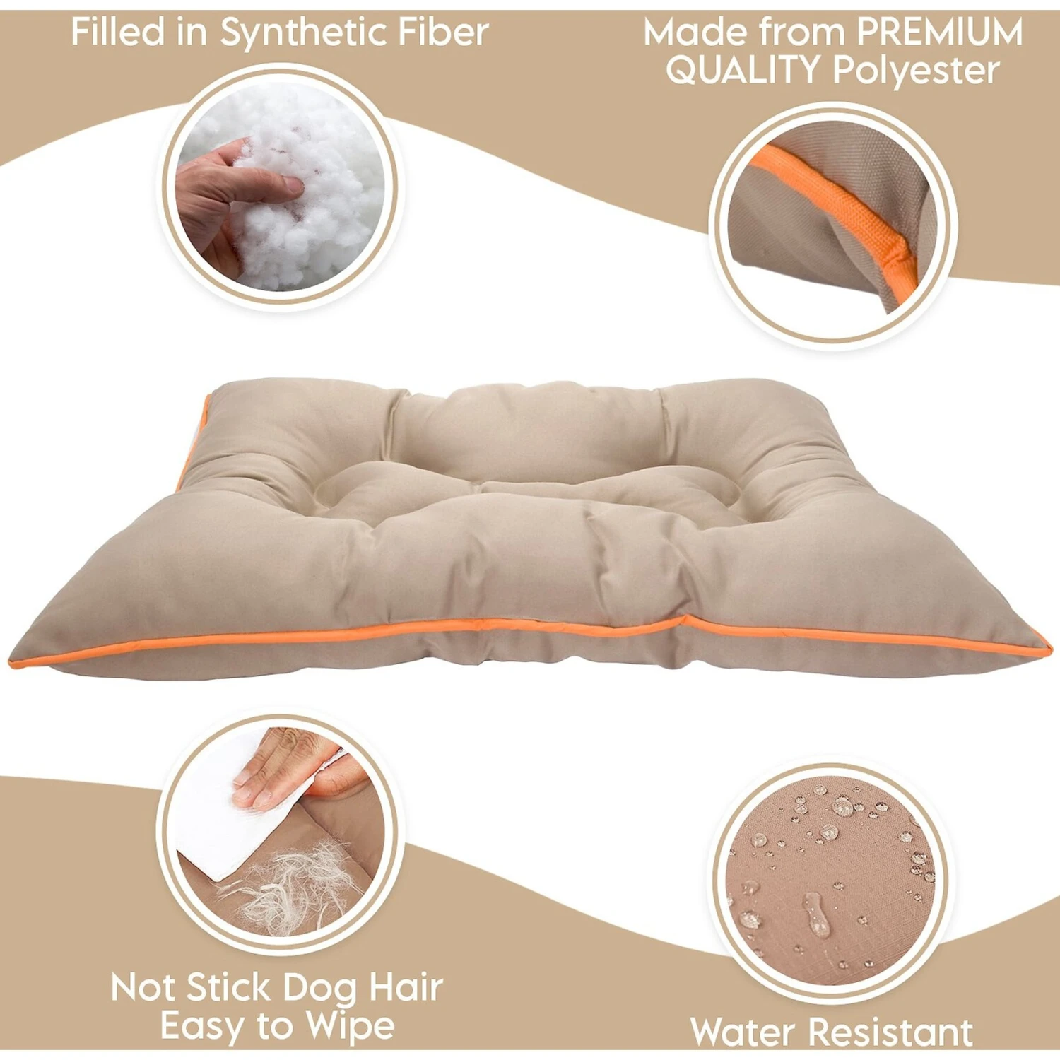 Precious Tails Co-Pilot Waterproof Pillow Cat & Dog Bed - Image 4