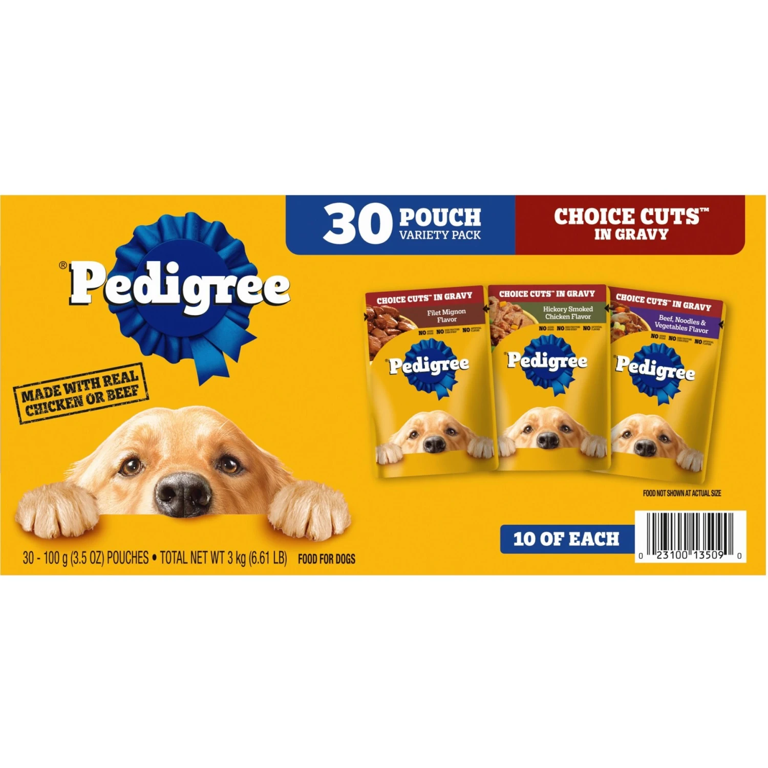 Pedigree Choice Cuts In Gravy Variety Pack Filet Mignon, Grilled Chicken, Chicken Casserole & Beef Noodle Adult Wet Dog Food Pouches & Pedigree Choice Cuts In Gravy Variety Pack Adult Wet Dog Food, 3.5-oz Pouch, Case Of 30 - Image 4