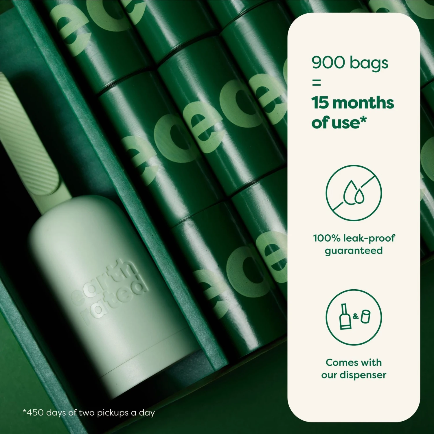 Earth Rated Dog Poop Bag Holder With Dog Poop Bags - Image 3