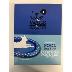 Wags & Wiggles Round Bone Floating Dog Bed, Blue