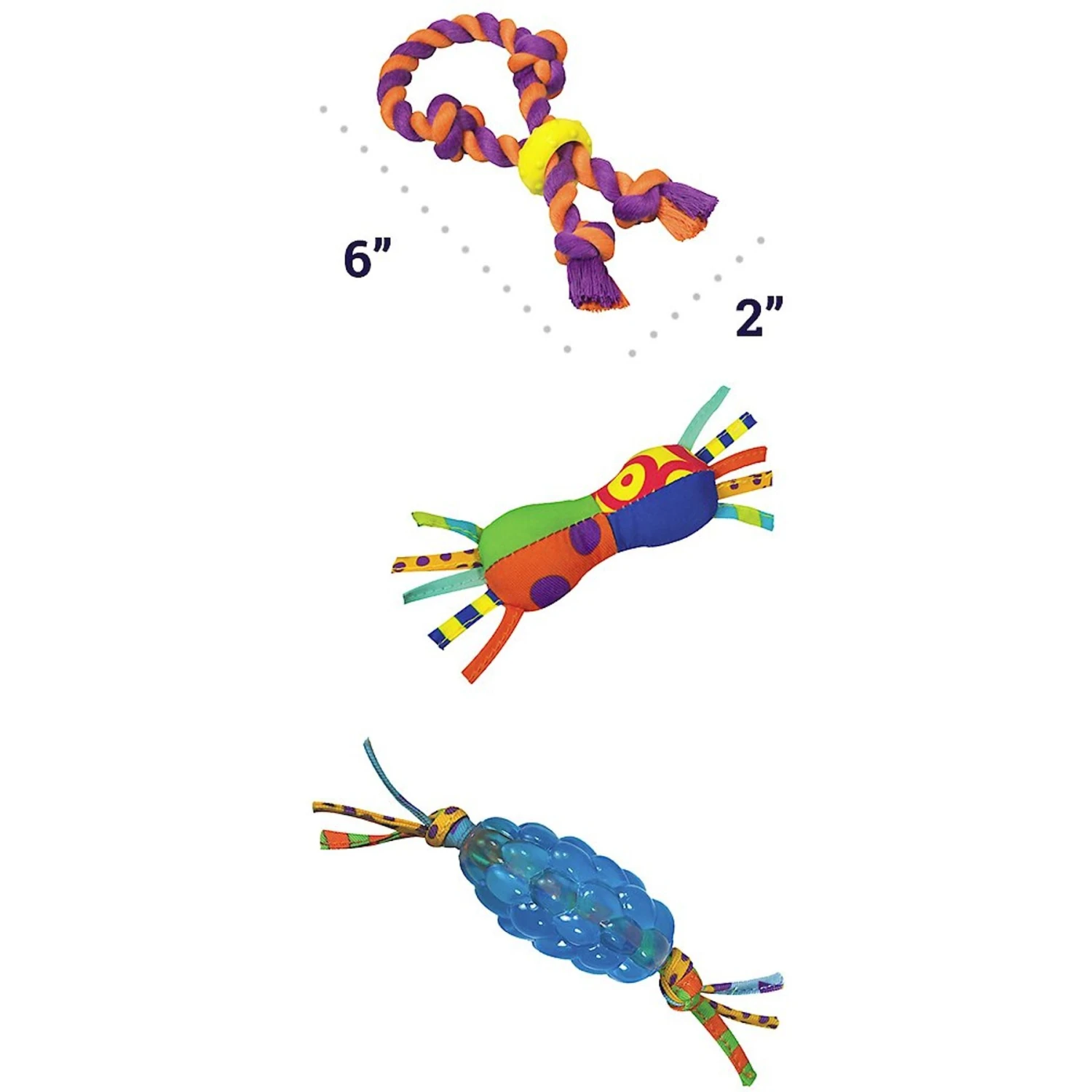 Petstages Mini Dental Triple Pack Tough Dog Chew Toy - Image 2