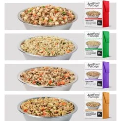 JustFoodForDogs Pantry Fresh Human-Grade Non-GMO Variety Pack Fresh Dog Food, 12.5-oz Pouch, Case Of 8
