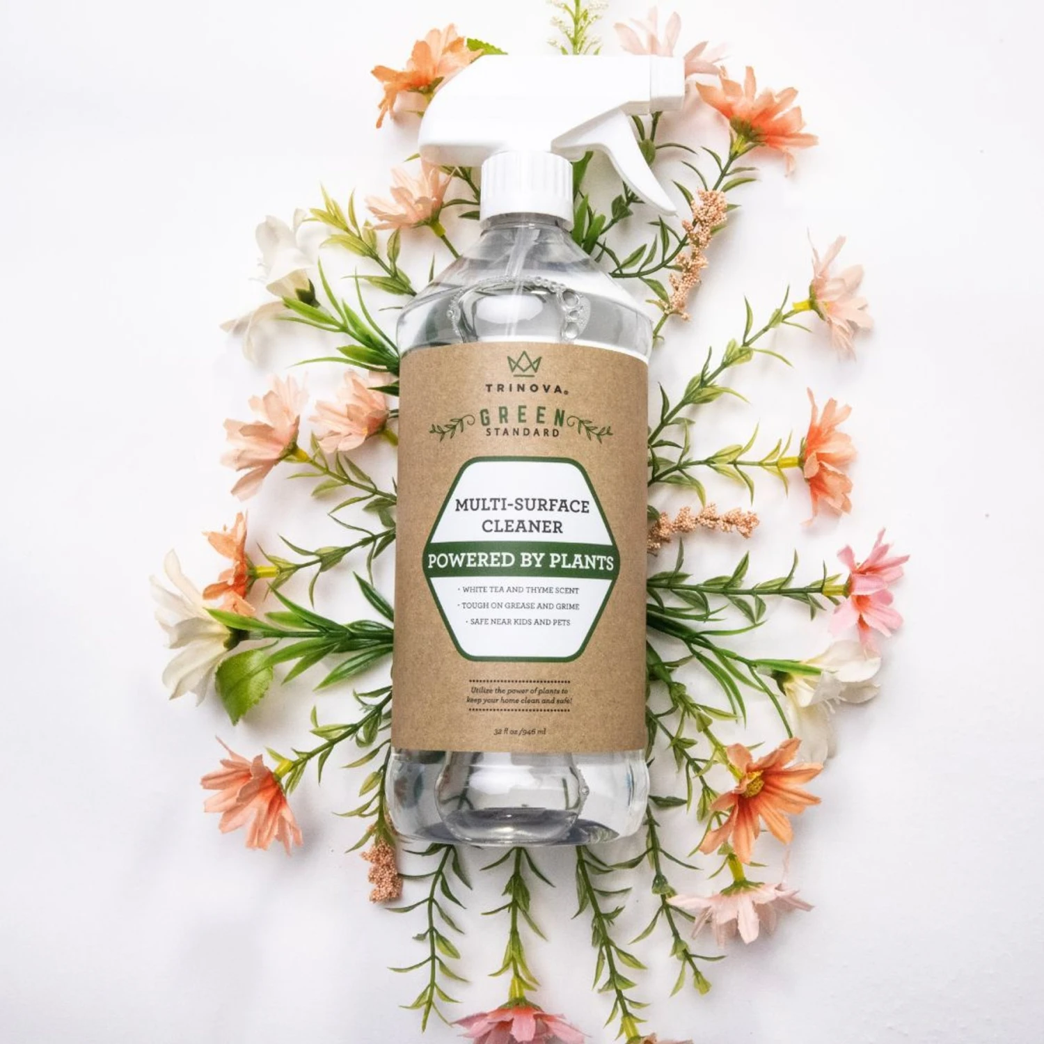 TriNova Natural Multi-Surface Dog, Cat & Small Pet Cleaner, 32-oz Bottle, 2 Count - Image 5