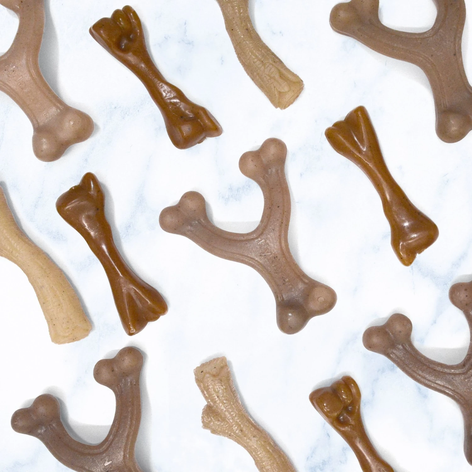 Nylabone Puppy Gourmet Style Strong Chew Wishbone Peanut Butter Dog Toy, Brown, Small/Regular - Image 6