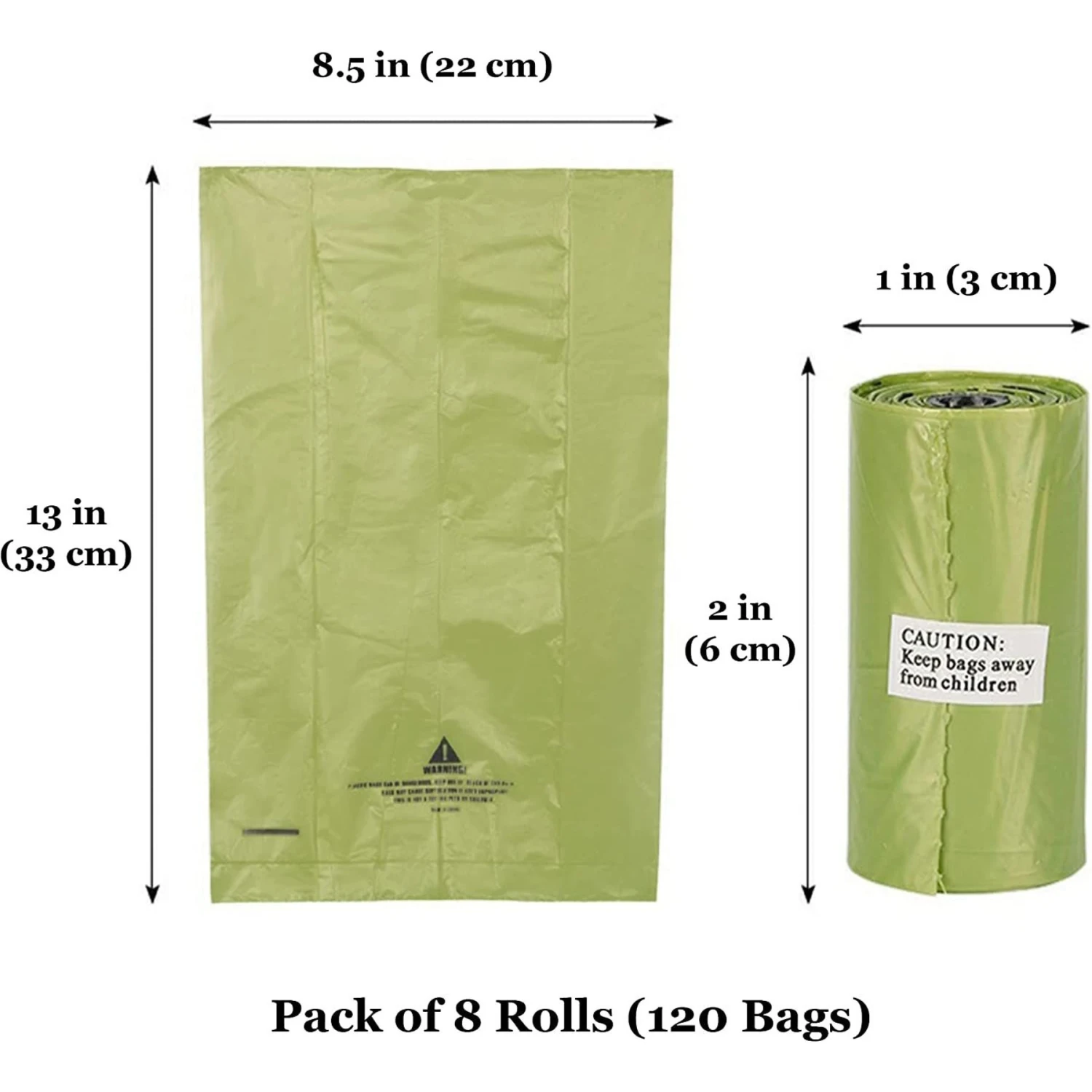 SunGrow Dog & Cat Poop Bags, Waste Disposal Rolls Refills, Unscented, 120 Count - Image 3