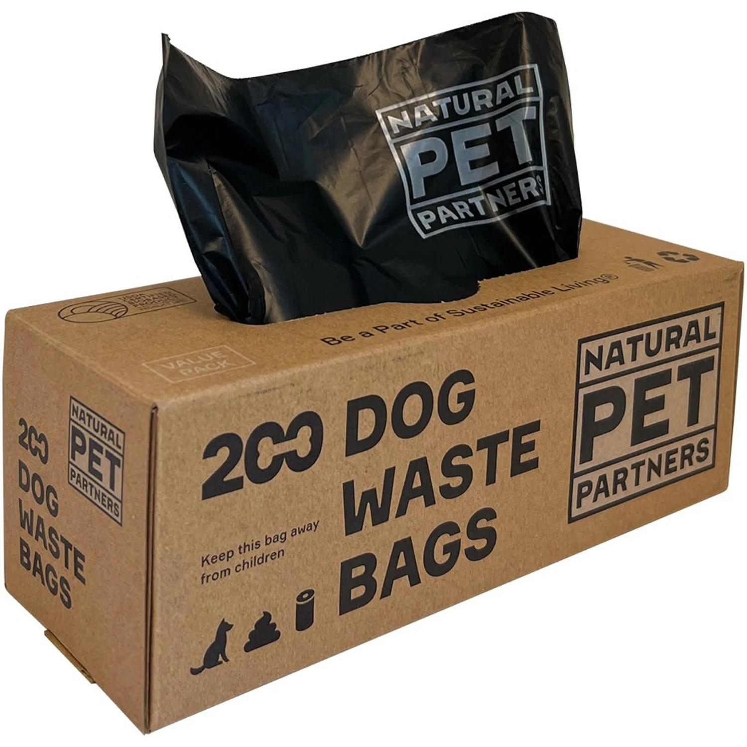 Natural Pet Partners Bulk Roll USDA Certified Bio-based Dog Waste Bags, 10 Rolls, 2000 Count - Image 2